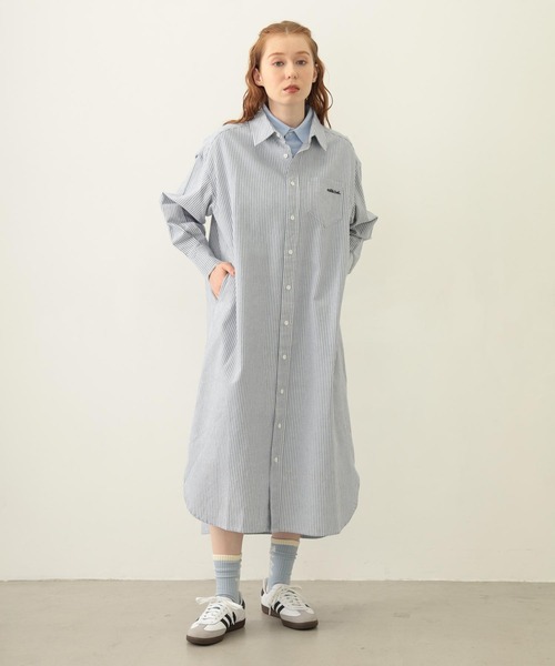 MILKFED.（ミルクフェド）の「LAYERED SHIRTS DRESS（ワンピース・レディース・ライトピンク/ライトブルー/ネイビー・ONE SIZE）」の21枚目の写真