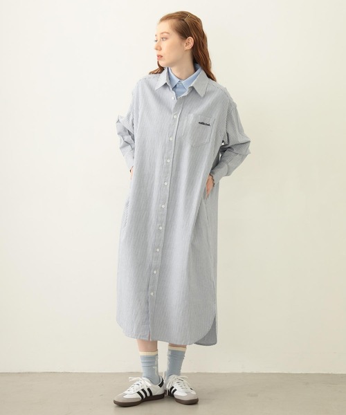 MILKFED.（ミルクフェド）の「LAYERED SHIRTS DRESS（ワンピース・レディース・ライトピンク/ライトブルー/ネイビー・ONE SIZE）」の22枚目の写真