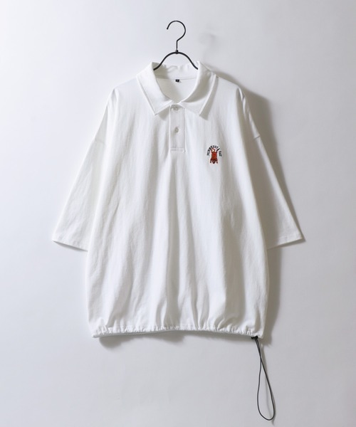 セール】Tiger Embroidery Polo Shirt/タイガー 虎 ワンポイント刺繍