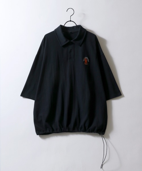 セール】Tiger Embroidery Polo Shirt/タイガー 虎 ワンポイント刺繍
