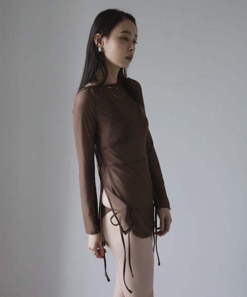 Ulysses（ユリシス）の「ビキニ×シアーミニワンピース　3点セット（水着・レディース・ブラウン・M/L）」の18枚目の写真