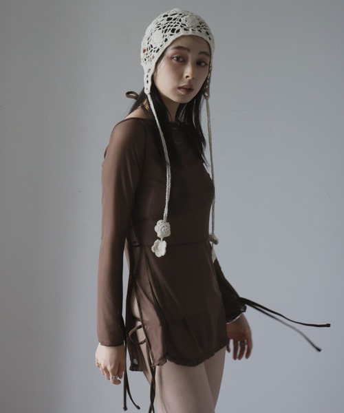 Ulysses（ユリシス）の「ビキニ×シアーミニワンピース　3点セット（水着・レディース・ブラウン・M/L）」の22枚目の写真