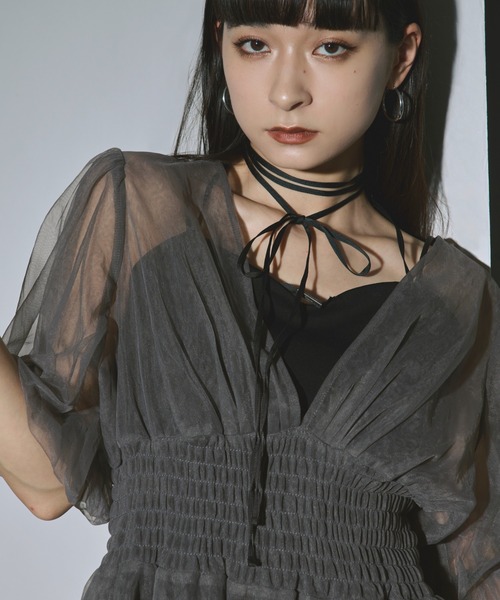 Ezick(エジック)の「Tulle layered ボリューム袖プルオーバー(その他トップス・レディース・ブラック/ワインレッド/グレー・FREE)」の20枚目の写真
