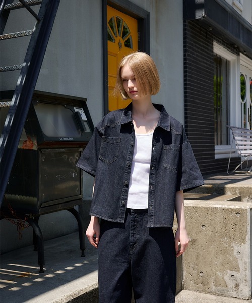 セール】slub denim shirt/スラブデニムシャツ（シャツ/ブラウス