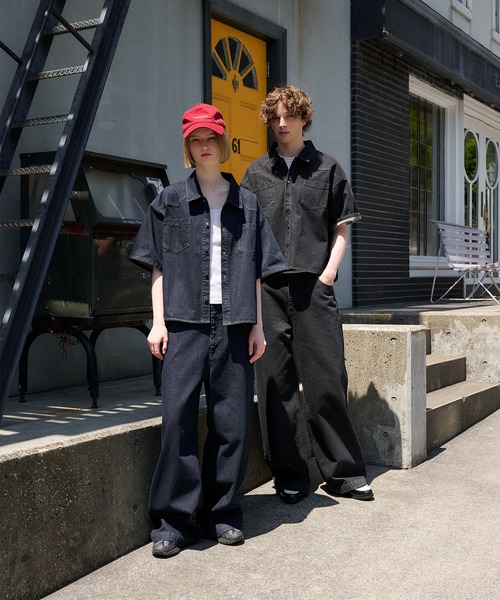 Regen Glanz(レーゲングランツ)の「slub denim shirt/スラブデニムシャツ(シャツ/ブラウス・メンズ・ネイビー/ブラック・MEDIUM/LARGE)」の5枚目の写真