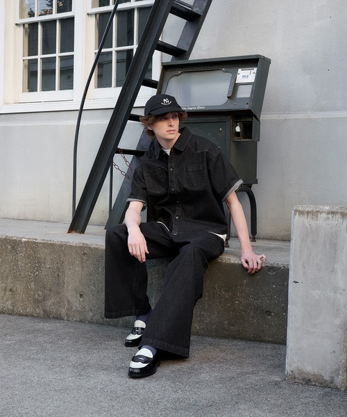 Regen Glanz(レーゲングランツ)の「slub denim shirt/スラブデニムシャツ(シャツ/ブラウス・メンズ・ネイビー/ブラック・MEDIUM/LARGE)」の12枚目の写真