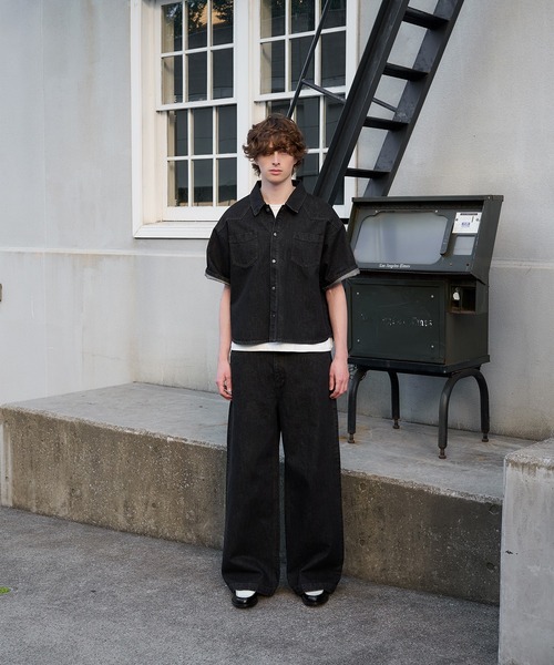 Regen Glanz(レーゲングランツ)の「slub denim shirt/スラブデニムシャツ(シャツ/ブラウス・メンズ・ネイビー/ブラック・MEDIUM/LARGE)」の11枚目の写真