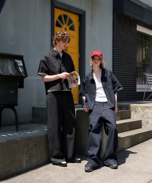 Regen Glanz(レーゲングランツ)の「slub denim shirt/スラブデニムシャツ(シャツ/ブラウス・メンズ・ネイビー/ブラック・MEDIUM/LARGE)」の4枚目の写真