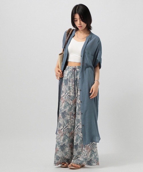 BAYFLOW（ベイフロー）の「フレンチスリーブワンピース（ワンピース・レディース・イエロー/ブルー/ホワイト系・SMALL/MEDIUM）」の19枚目の写真