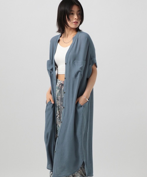 BAYFLOW（ベイフロー）の「フレンチスリーブワンピース（ワンピース・レディース・イエロー/ブルー/ホワイト系・SMALL/MEDIUM）」の18枚目の写真