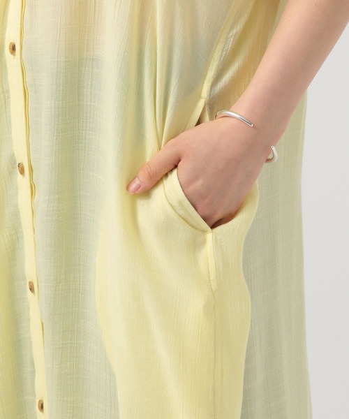 BAYFLOW（ベイフロー）の「フレンチスリーブワンピース（ワンピース・レディース・イエロー/ブルー/ホワイト系・SMALL/MEDIUM）」の8枚目の写真