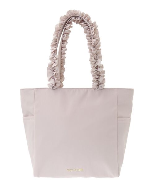 Maison de FLEUR（メゾンドフルール）の「撥水加工フリルハンドルバッグ（トートバッグ・レディース・ピンク系その他3/ブラック・FREE）」の19枚目の写真