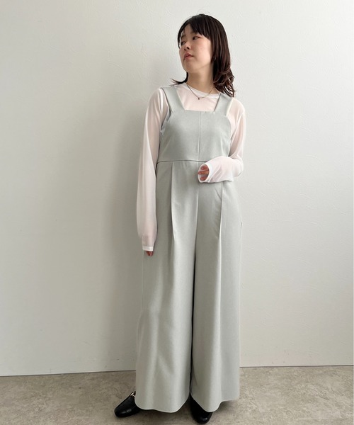 サイズ調節可 配色肩紐リボンサロペット Palm Riche│Eimee Law