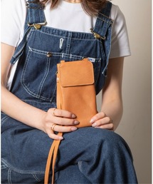 スマホショルダー 財布一体型 Lilina ベジタブルタンニンレザー