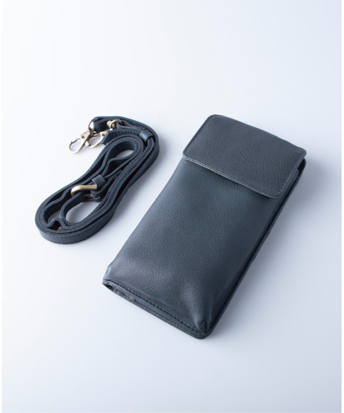Hallelujah(ハレルヤ)の「スマホショルダー 財布一体型 Lilina ベジタブルタンニンレザー(ショルダーバッグ・レディース・ブラック/ピンクベージュ/ネイビー/グリーン/キャメル・FREE)」の19枚目の写真