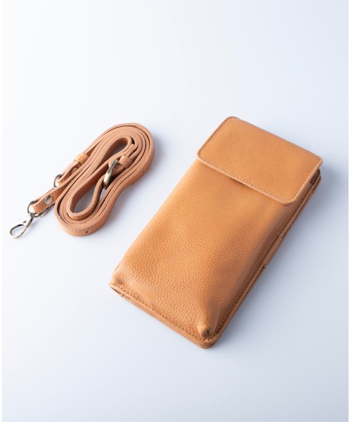 Hallelujah(ハレルヤ)の「スマホショルダー 財布一体型 Lilina ベジタブルタンニンレザー(ショルダーバッグ・レディース・ブラック/ピンクベージュ/ネイビー/グリーン/キャメル・FREE)」の21枚目の写真