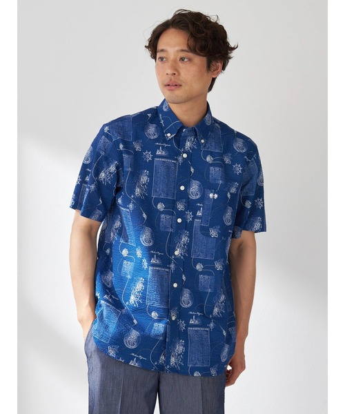 McGREGOR（マックレガー）の「マリン柄シャツ（シャツ/ブラウス・メンズ・アイボリー/ネイビー・M/L/XL）」の2枚目の写真