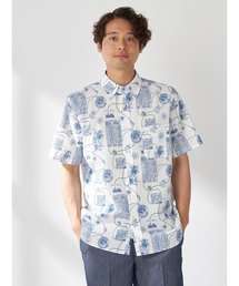 ★タグ付き★マックレガー ミッドセンチュリー柄 半袖シャツ XL ブルー McGREGOR｜マックレガーのシャツ/ブラウス（半袖）通販 - ZOZOTOWN