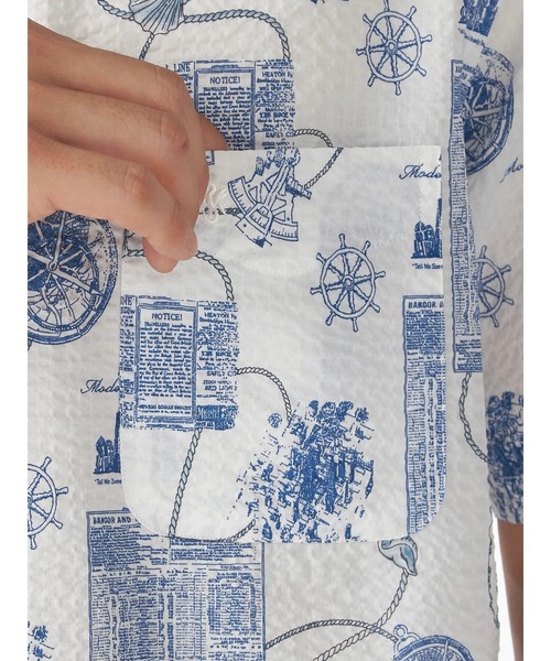 McGREGOR（マックレガー）の「マリン柄シャツ（シャツ/ブラウス・メンズ・アイボリー/ネイビー・M/L/XL）」の9枚目の写真