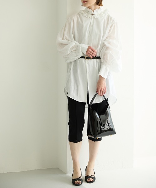 HASHIBAMI（ハシバミ）の「【HASHIBAMI】フェズ エナメル ワンハンドルバッグ（ハンドバッグ・レディース・ブラック/ダークブラウン・FREE）」の5枚目の写真