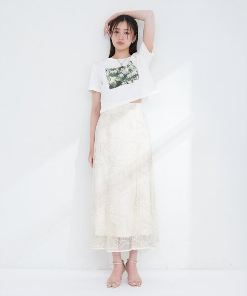 natural couture(ナチュラルクチュール)の「【canami】オリジナルフォトショートT(Tシャツ/カットソー・レディース・オフホワイト/ブラック/ピンク・FREE)」の8枚目の写真