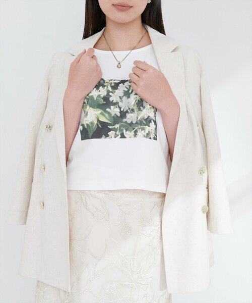 natural couture(ナチュラルクチュール)の「【canami】オリジナルフォトショートT(Tシャツ/カットソー・レディース・オフホワイト/ブラック/ピンク・FREE)」の9枚目の写真