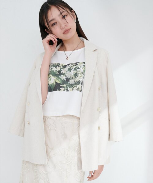 natural couture(ナチュラルクチュール)の「【canami】オリジナルフォトショートT(Tシャツ/カットソー・レディース・オフホワイト/ブラック/ピンク・FREE)」の10枚目の写真