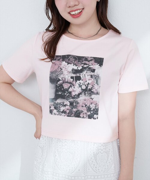 natural couture(ナチュラルクチュール)の「【canami】オリジナルフォトショートT(Tシャツ/カットソー・レディース・オフホワイト/ブラック/ピンク・FREE)」の20枚目の写真