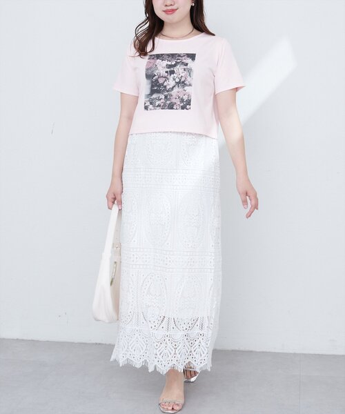natural couture(ナチュラルクチュール)の「【canami】オリジナルフォトショートT(Tシャツ/カットソー・レディース・オフホワイト/ブラック/ピンク・FREE)」の22枚目の写真