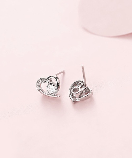   カジュアルハートスタッドピアス セール】ピアス ハート スタッドピアス（ピアス（両耳用