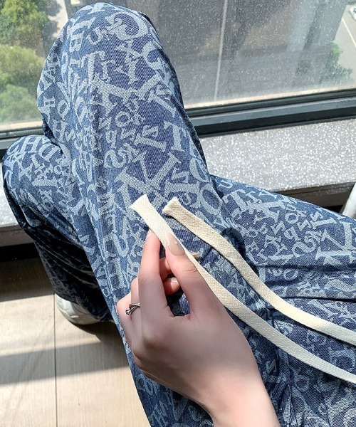 shoppinggo(ショッピングゴー)の「夏服 ワイドパンツ サマーパンツ ストレート ゆったり(スラックス・レディース・ブルー系その他3/ブルー系その他2/ブルー系その他/ライトブルー/ブルー系その他4・FREE)」の15枚目の写真