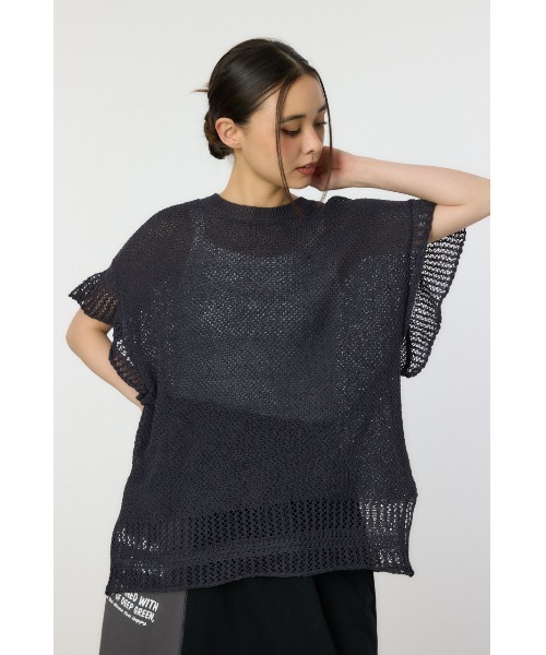 RODEO CROWNS WIDE BOWL（ロデオクラウンズワイドボウル）の「ルーズニットチュニック（ニット/セーター・レディース・レッド/アイボリー/チャコールグレー・FREE）」の18枚目の写真