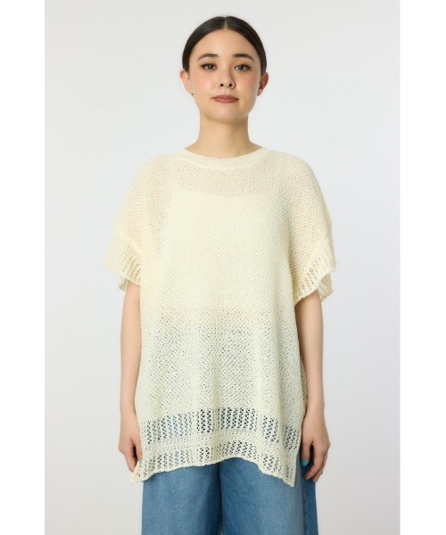 RODEO CROWNS WIDE BOWL（ロデオクラウンズワイドボウル）の「ルーズニットチュニック（ニット/セーター・レディース・レッド/アイボリー/チャコールグレー・FREE）」の5枚目の写真