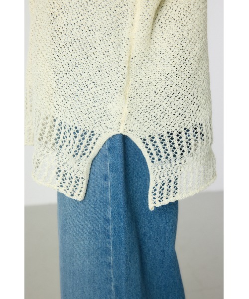 RODEO CROWNS WIDE BOWL（ロデオクラウンズワイドボウル）の「ルーズニットチュニック（ニット/セーター・レディース・レッド/アイボリー/チャコールグレー・FREE）」の10枚目の写真