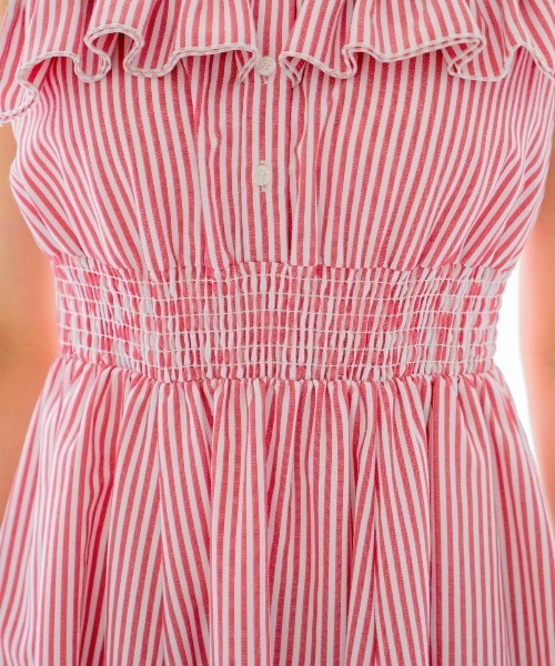 AND COUTURE コットンレースフリルシャツワンピース アンドクチュール アンドクチュール AND COUTURE コットンレースフリルシャツ