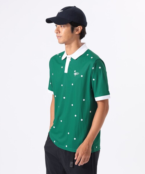 BEAMS GOLF（ビームスゴルフ）の「〈MEN〉ORANGE LABEL / ドットプリント クレリック ポロシャツ【DRY・UV・STRETCH】（ポロシャツ・メンズ・ホワイト/グリーン/ブラック・M/L/XL/S）」の3枚目の写真
