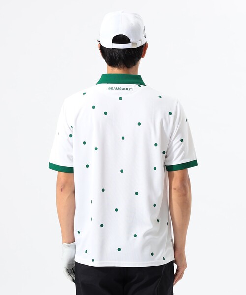 BEAMS GOLF（ビームスゴルフ）の「〈MEN〉ORANGE LABEL / ドットプリント クレリック ポロシャツ【DRY・UV・STRETCH】（ポロシャツ・メンズ・ホワイト/グリーン/ブラック・M/L/XL/S）」の5枚目の写真