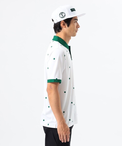 BEAMS GOLF（ビームスゴルフ）の「〈MEN〉ORANGE LABEL / ドットプリント クレリック ポロシャツ【DRY・UV・STRETCH】（ポロシャツ・メンズ・ホワイト/グリーン/ブラック・M/L/XL/S）」の6枚目の写真
