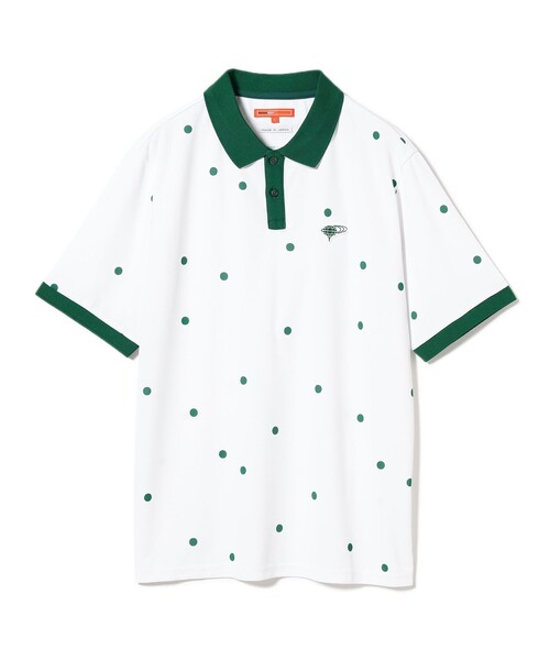BEAMS GOLF（ビームスゴルフ）の「〈MEN〉ORANGE LABEL / ドットプリント クレリック ポロシャツ【DRY・UV・STRETCH】（ポロシャツ・メンズ・ホワイト/グリーン/ブラック・M/L/XL/S）」の7枚目の写真
