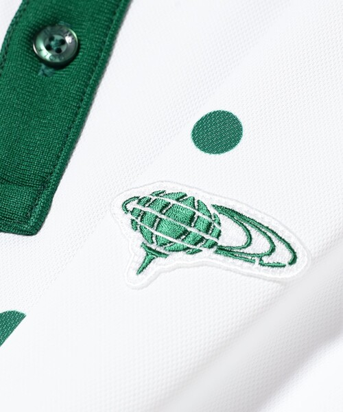 BEAMS GOLF（ビームスゴルフ）の「〈MEN〉ORANGE LABEL / ドットプリント クレリック ポロシャツ【DRY・UV・STRETCH】（ポロシャツ・メンズ・ホワイト/グリーン/ブラック・M/L/XL/S）」の9枚目の写真