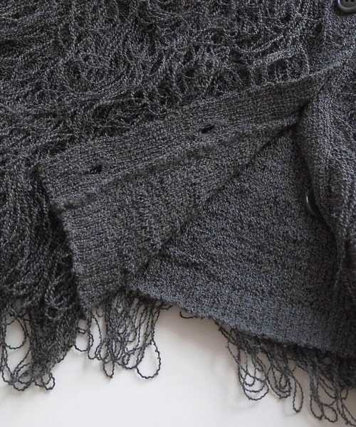 tiptop(ティップトップ)の「ループフリンジ2wayベスト(ベスト・レディース・アイボリー/チャコールグレー/ブラウン/レッド・FREE)」の14枚目の写真