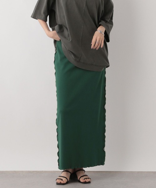 LOWRYS FARM（ローリーズファーム）の「カットメロータイトスカート 571510（スカート・レディース・アイボリー/グリーン/ブラック/グレー・FREE）」の4枚目の写真