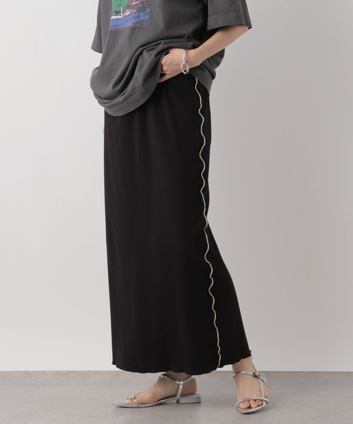 LOWRYS FARM（ローリーズファーム）の「カットメロータイトスカート 571510（スカート・レディース・アイボリー/グリーン/ブラック/グレー・FREE）」の8枚目の写真