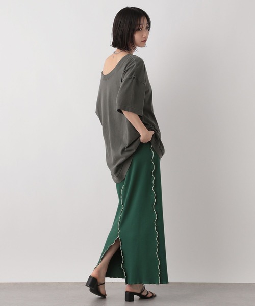 LOWRYS FARM（ローリーズファーム）の「カットメロータイトスカート 571510（スカート・レディース・アイボリー/グリーン/ブラック/グレー・FREE）」の10枚目の写真