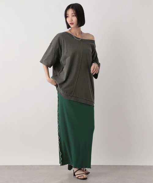 LOWRYS FARM（ローリーズファーム）の「カットメロータイトスカート 571510（スカート・レディース・アイボリー/グリーン/ブラック/グレー・FREE）」の11枚目の写真