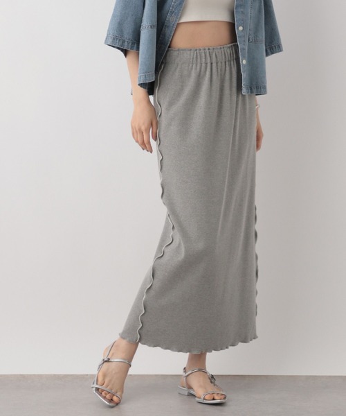 LOWRYS FARM（ローリーズファーム）の「カットメロータイトスカート 571510（スカート・レディース・アイボリー/グリーン/ブラック/グレー・FREE）」の16枚目の写真