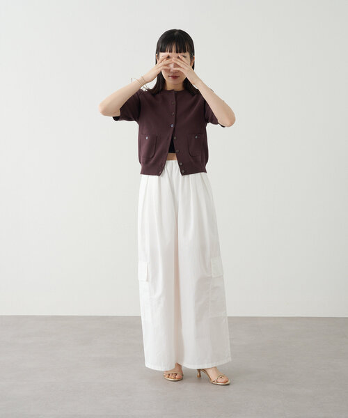 Omekashi（オメカシ）の「カーゴイージーパンツ（カーゴパンツ・レディース・イエロー/ブラック/オフホワイト・38/36）」の7枚目の写真