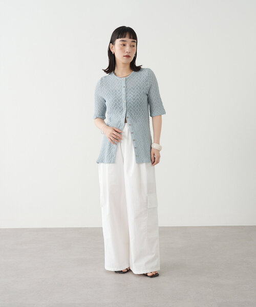 Omekashi（オメカシ）の「カーゴイージーパンツ（カーゴパンツ・レディース・イエロー/ブラック/オフホワイト・38/36）」の9枚目の写真