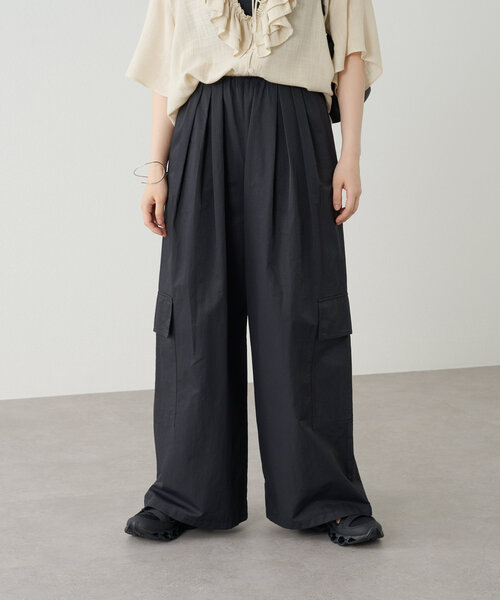 Omekashi（オメカシ）の「カーゴイージーパンツ（カーゴパンツ・レディース・イエロー/ブラック/オフホワイト・38/36）」の19枚目の写真