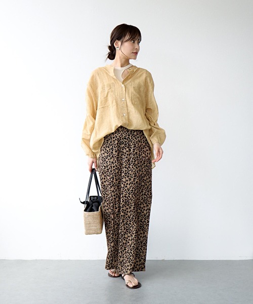 Jines(ジネス)の「シアーシャーリングシャツ(シャツ/ブラウス・レディース・イエロー系その他/オレンジ・38)」の22枚目の写真